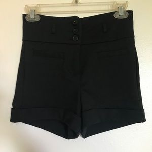 Black High Waist Shorts